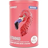 BIRDMAN Fitmingo Vegan Protein Powder with Inositol, Collagen Boosters, Hyaluronic Acid and Vitamins | Low Carb, Dairy Free, Low Calorie | 23g Plant Based Blueberry Protein Powder with Myo-Inositol
