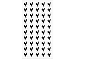 ARK Creation 50 Wedding Meal Stickers for Place Cards - Place Card Menu Choices - Wedding Meal Choice Stickers (Black, Chicke