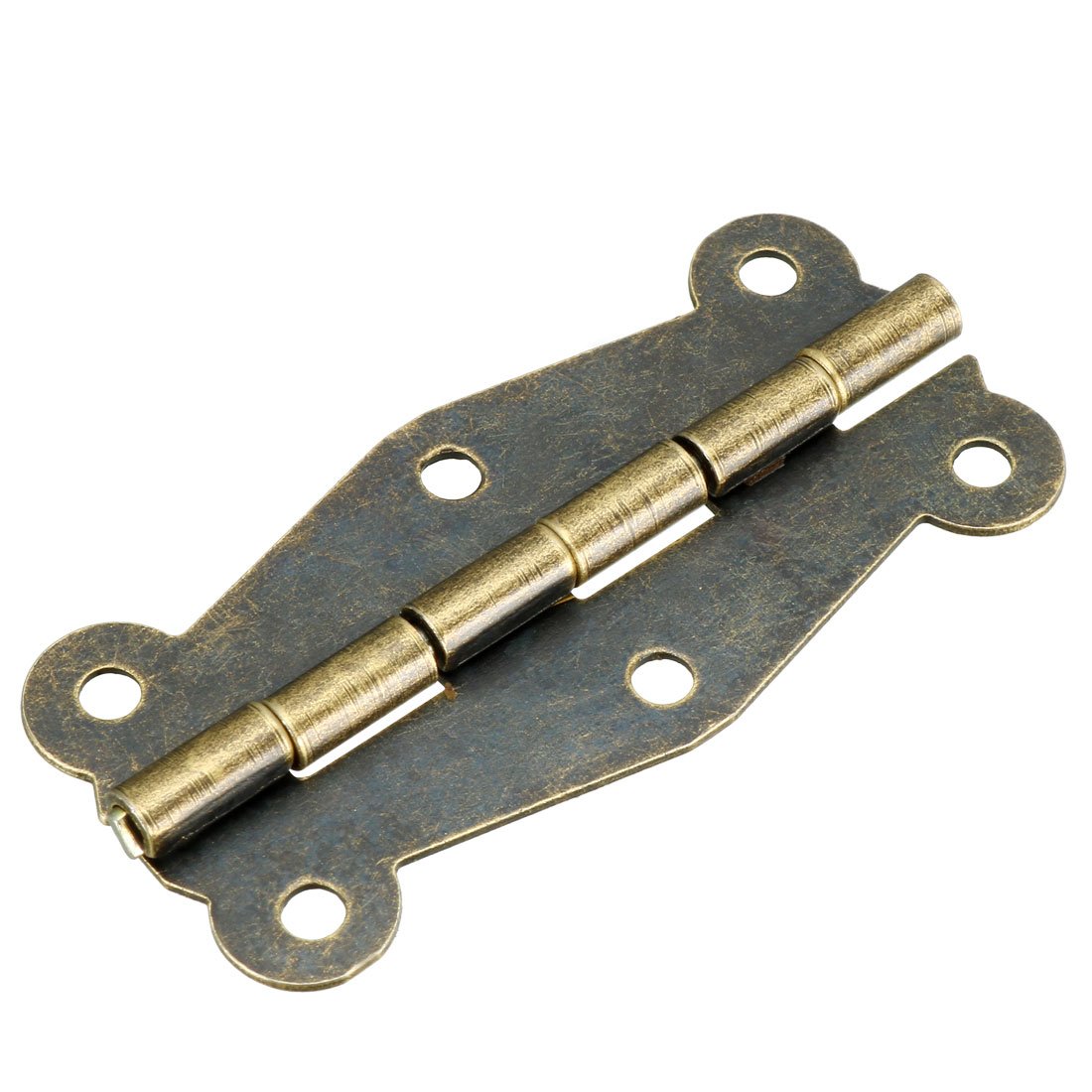 sourcing map 2" Antique Bronze Hinges Retro Butterfly Shape Hinge Replacement with Screws 20pcs