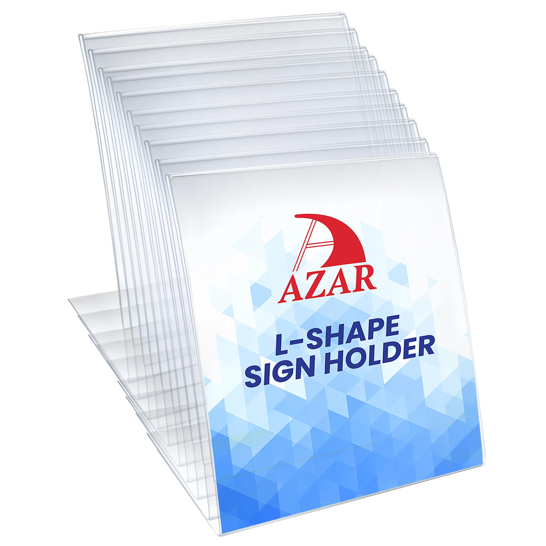 Azar Displays 112720 5.5" W x 7" H Vertical L-Shaped Sign Holder-10pk