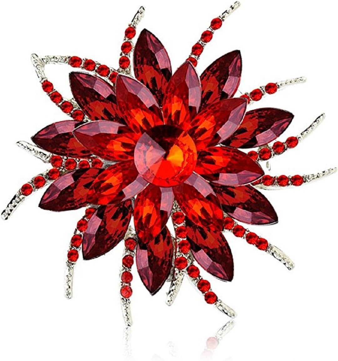 Fashionable Brooches Pins for Women Bouquet Flower Wedding Created Crystal Brooch
