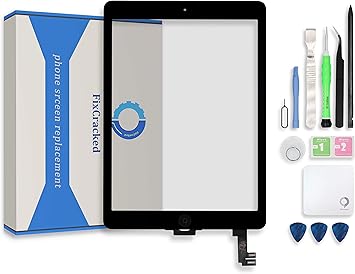Ipad Air 2 Screen Replacement Fixcracked Ipad Air 2 Digitizer Glass Only For Professional Person Not Include Lcd Preinstalled Adhesive With Tools Kit A1566 A1567 Black Amazon Ca Electronics