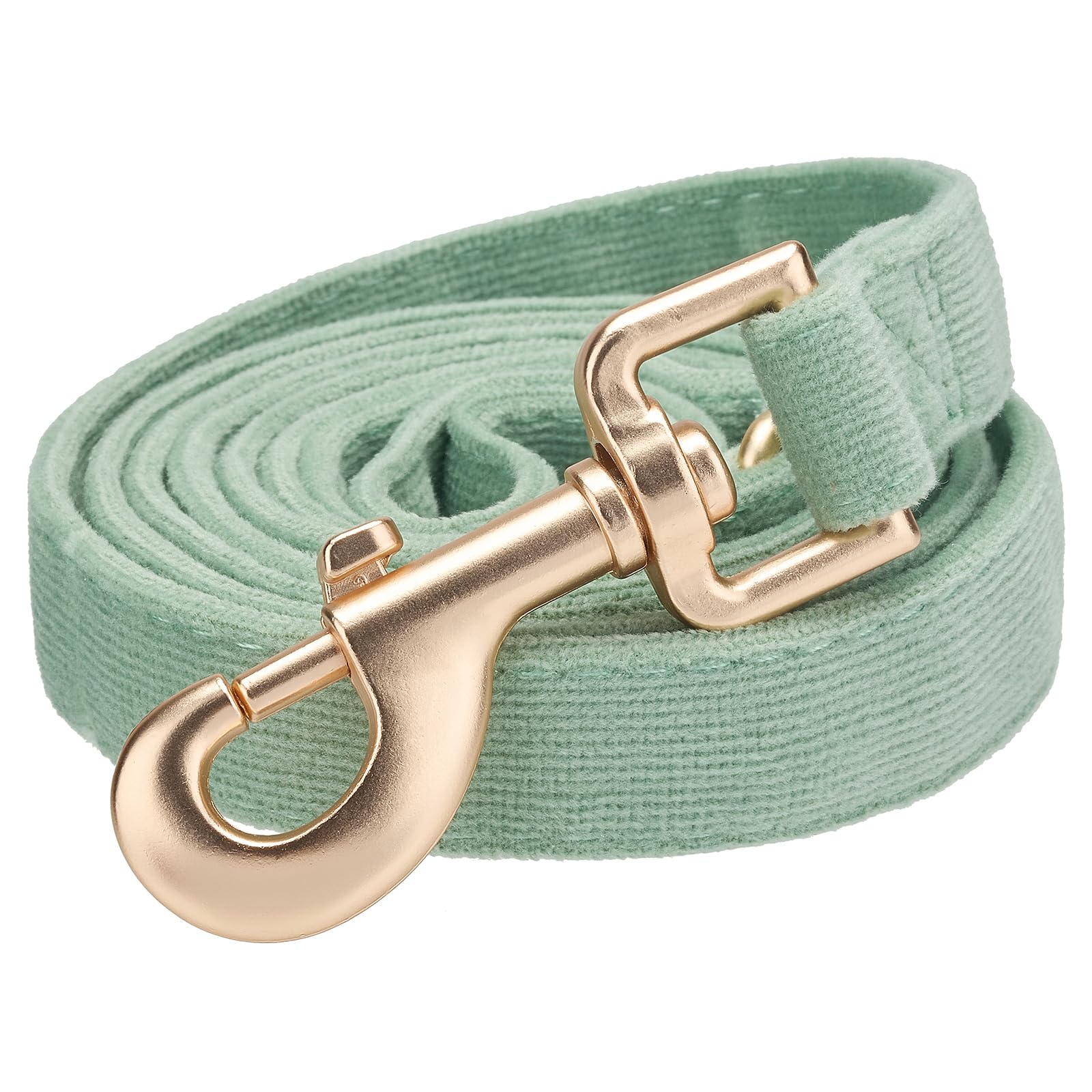 YUDOTE Soft Corduroy Dog Lead Medium 2x150cm,Sage Green