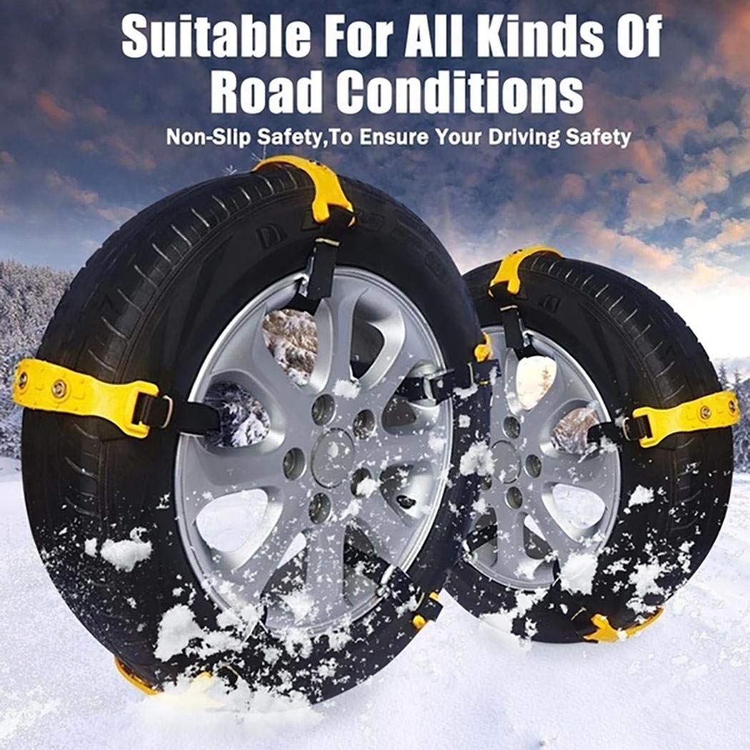 fnemo 1PCS Durable Antideslizante Coche Antideslizante Neumático Cinturón Neumático Cadenas de Nieve Accesorios para automóviles Asistencia en Carretera