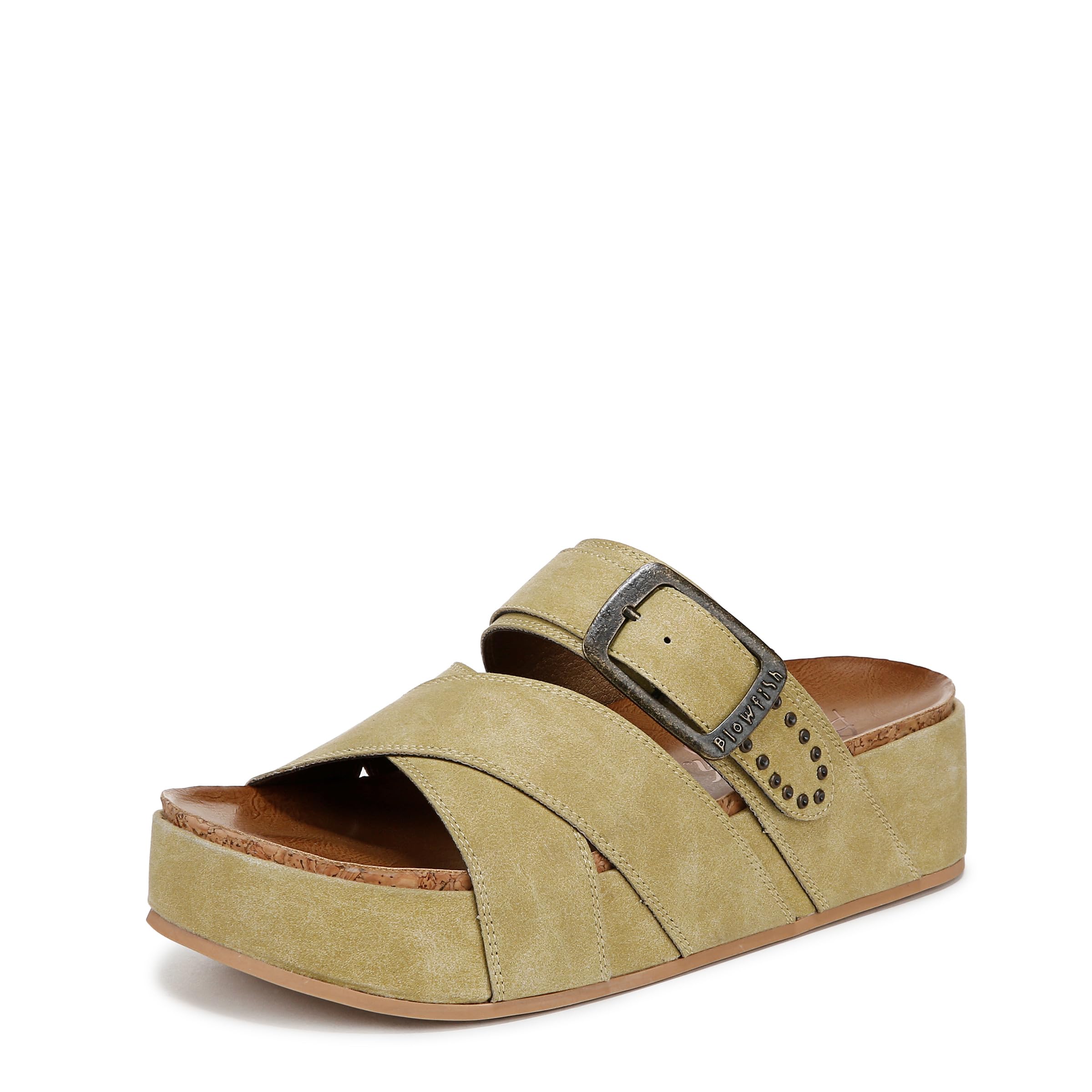 Blowfish Malibu Womens Iris Slide Sandal Pistachio Faux Suede 11 M