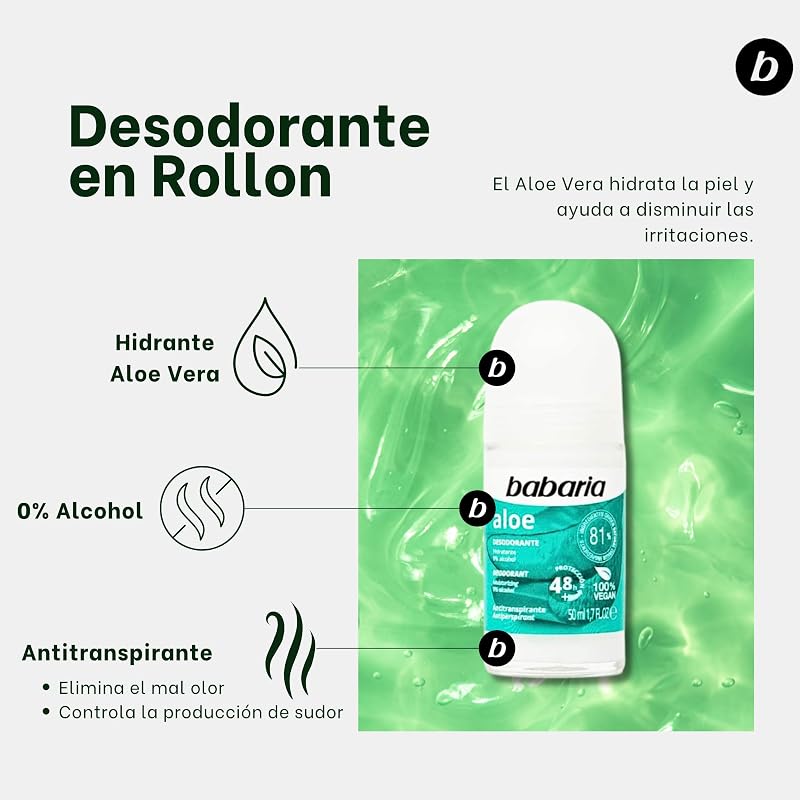Aloe Vera Roll On Anti Perspirant Deodorant 50ml
