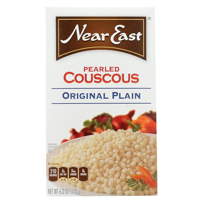 Amazon Com Near East Original Plain Pearled Couscous 6 Ounce 12 Per Case Dried Grains And Rice Grocery Gourmet Food