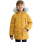 maoo garden Boys Puffer Winter Coat Big Kids Heavyweight Sherpa Lined Fur Hooded Jacket Water-Resistant Snow Parka
