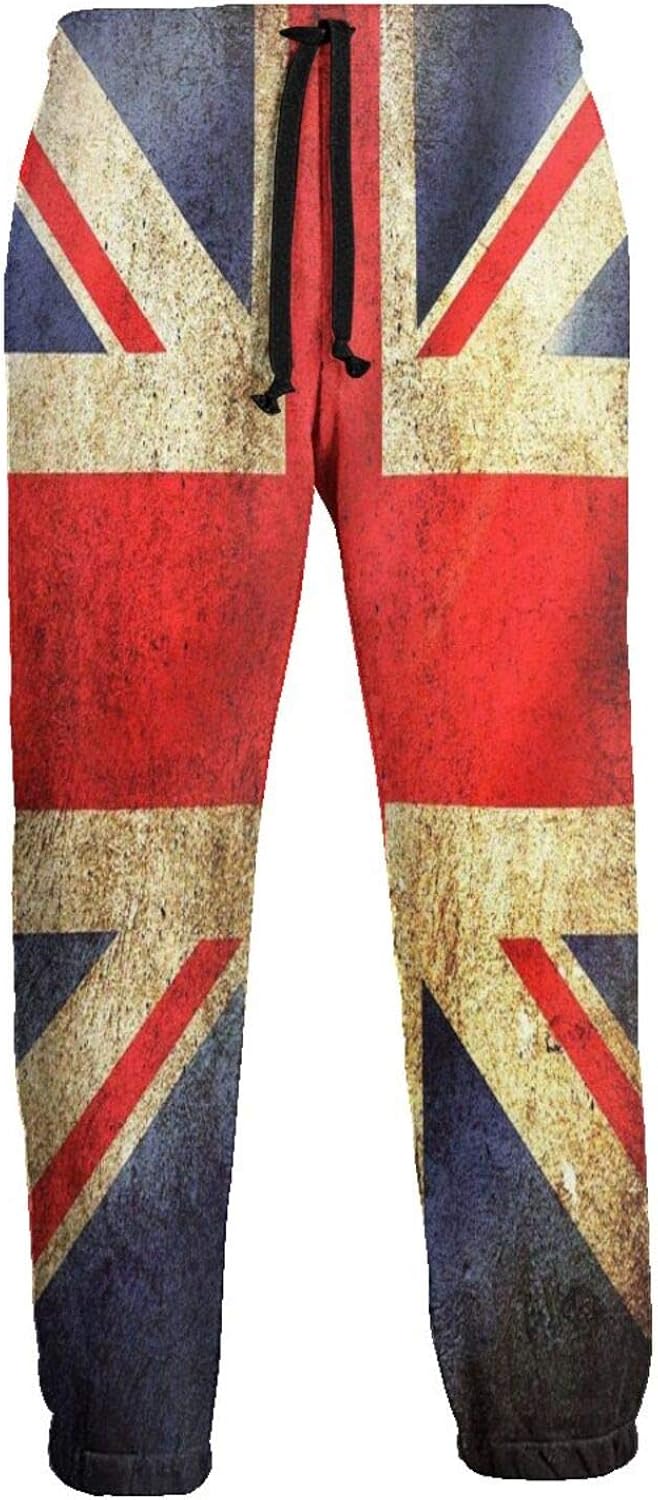 Olverz Tapestry Retro British Flag Men Sports Pants Comfy Cool