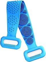Jiaweixiang 34 Inch Silicone Back Scrubber Bath Shower Brush for Men Women Soft view 2