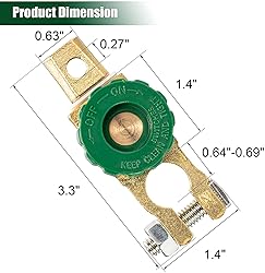 Quick Battery Disconnect Switch Top Post with Anti