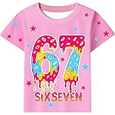 HBTJCZXL Boys 2PCS Christmas 67 Pattern Outfits Kids Six Seven Shirt and Pants Clothes Set