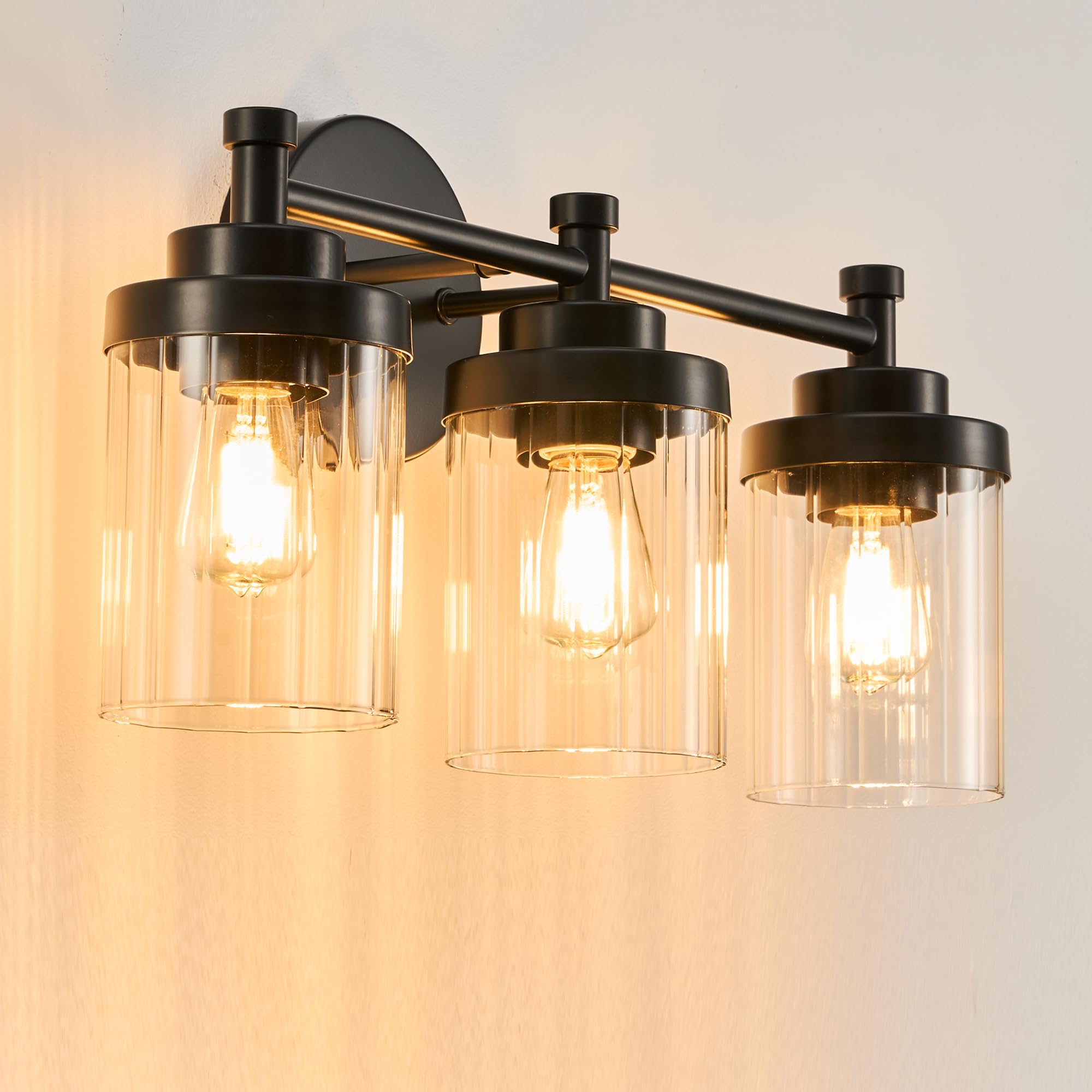 VONLUCE Bathroom Light Fixtures, 3-Light Bathroom Vanity Light, Bathroom Light Over Mirror with ...