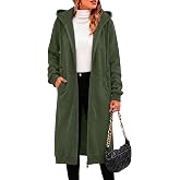 Zeagoo Women's Zip Up Hoodies Oversized Fleece Long Tunic Sweatshirts Casual Long Sleeve 2026 Fall Hoodie Jacket Coat