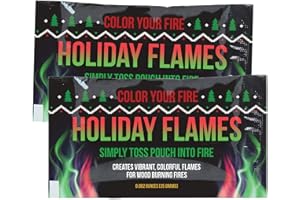 Magical Flames | Creates Colorful Vibrant Holiday Flames, Transform Any Wood Burning Fire into Neon Colored Fire - Indoor/Outdoor (Box of 25)