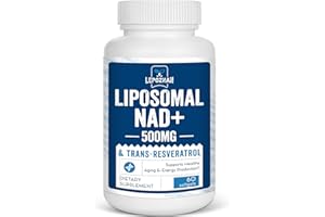 Lepoznan Liposomal NAD+ 500 mg + Trans-Resveratrol 300 mg, Superior Absorption True NAD Supplement Efficient for Cellular Energy Metabolism & DNA Repair, 60 Softgels