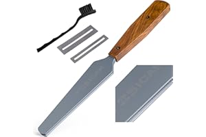 TOSICAM Guitar Fret Crowning Files - Dual Sided Professional Luthier Tools fret polishing kit for Electric, Acoustic and Bass Guitars - Medium/Wide Frets