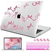 Tuiklol Case for 2022 MacBook Pro 13 Inch M2 Clip, 2021 2020 Release M1 A2338 A2289 A2251, Hard Shell Case for MacBook Pro 13.3" with Touch Bar Fits Touch ID and Retina Display, Bowknot