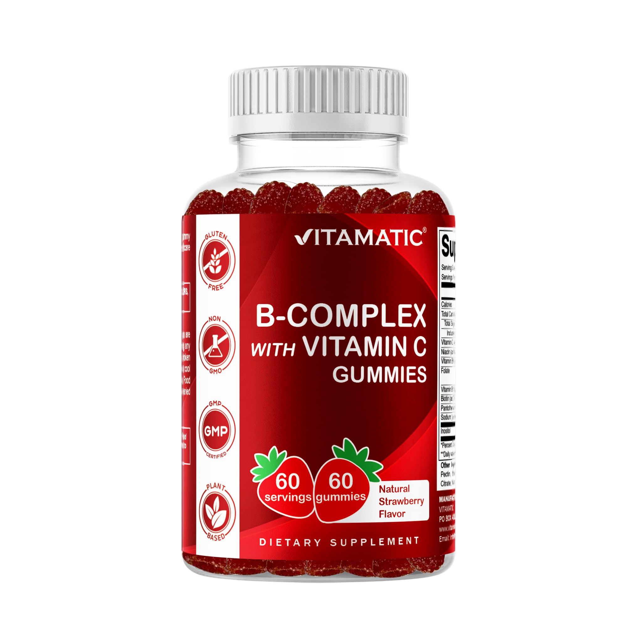 B-Complex with Vitamin C Gummies (Strawberry)