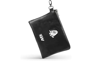KVV Premium Waterproof Golf Pouch - PU Leather Accessory Bag with Velvet Lining | Compact & Durable Design for Golf Essentials