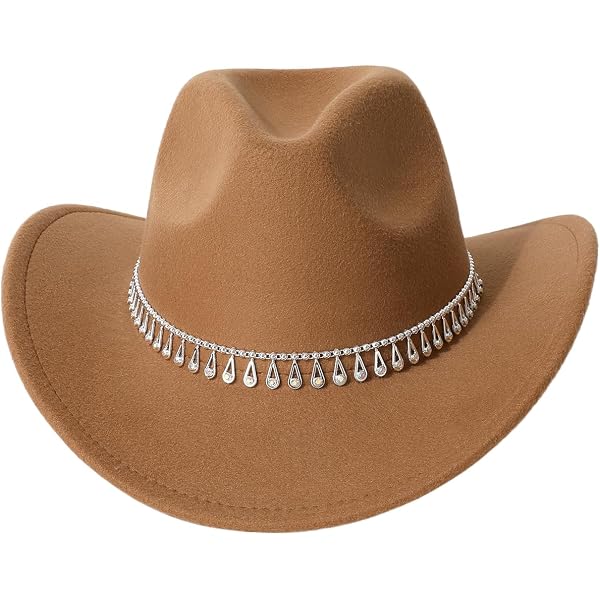 1276 Women\'s Rhinestone Sequin Fedora Cowboy Hat Boho Western Wide Brim CaySep Women-Western-Glitter-Cowboy Hat - Sparkle-Cowgirl  main image 3