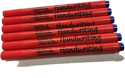 Berol Handwriting Pen Stick Dark Blue S0879260 Pack of 6
