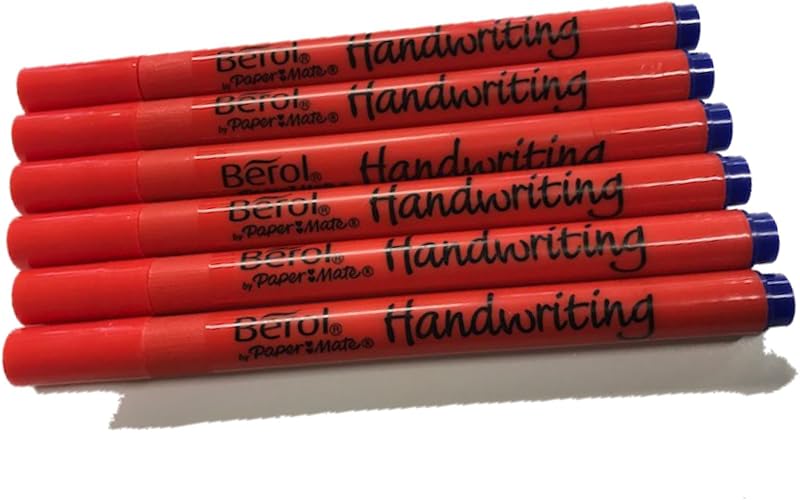 Berol Handwriting Pen Stick Dark Blue S0879260 Pack of 6