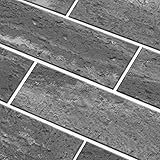 TORURAL 100 Grey Faux Brick Wall Tiles, 3D Thin