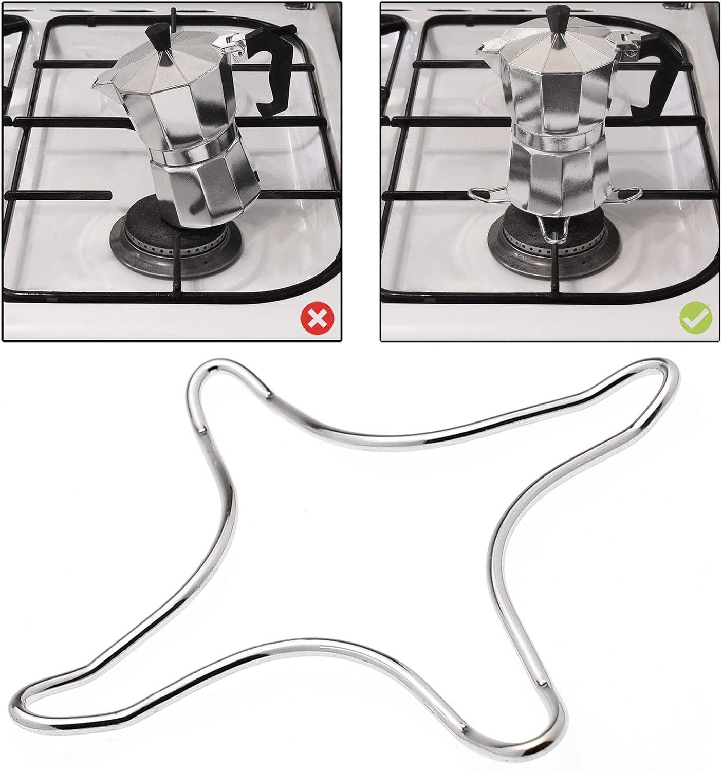 Sottopentola Con Riduttore Per Gas | In Lega | Per Caffettiere E Pentole Piccole | Diametro 15 Cm - Foto 9
