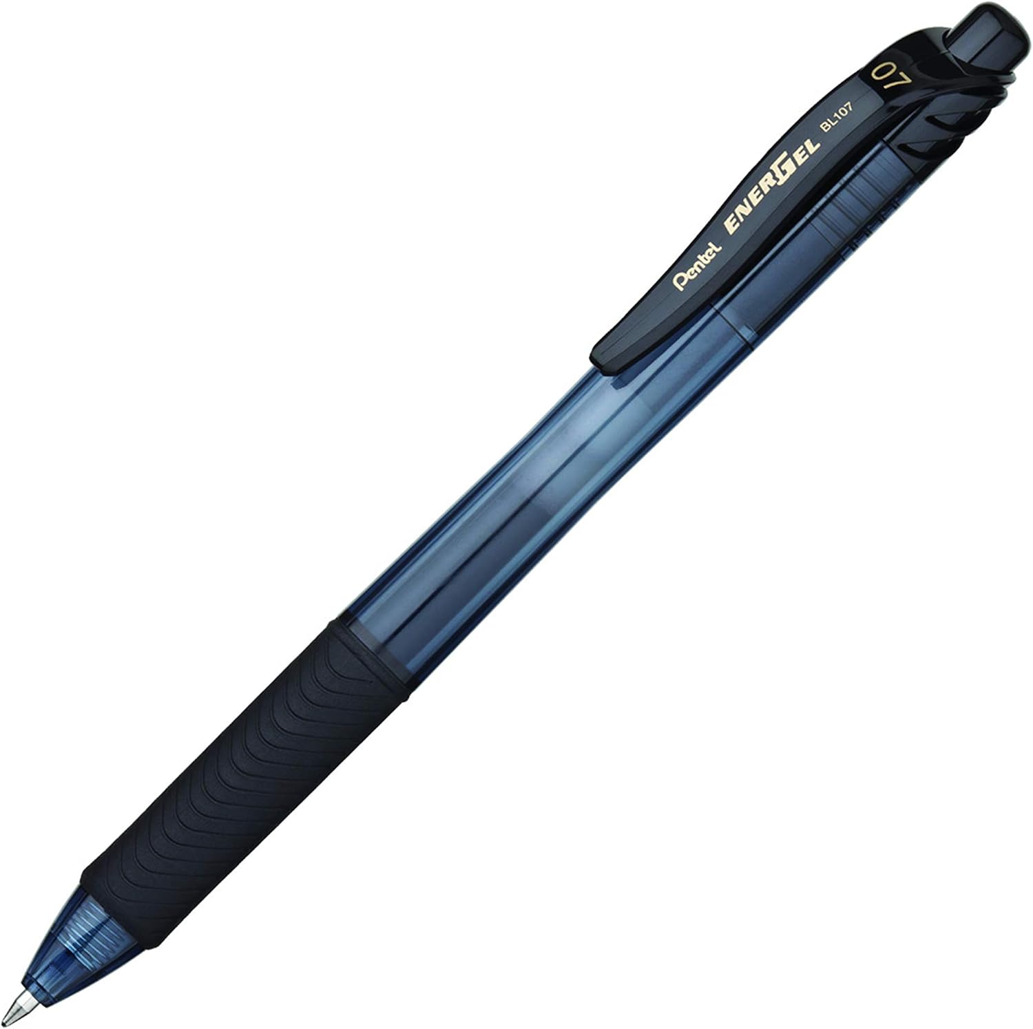 Pentel EnerGel-X Retractable Liquid Gel Pen, 0.7 mm, Black, Pack of 12