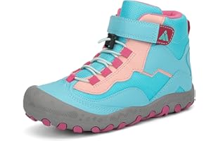 Mishansha Kids Water Resistant Hiking Boots, Boys Girls Anti Collision Anti-Skid Athletic Outdoor Ankle Adventure Trekking Shoes