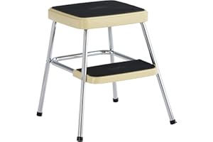 COSCO Stylaire Retro 2-Step, Steel Step Stool, Yellow