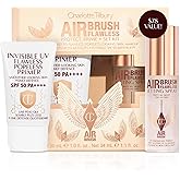 Charlotte Tilbury Protect & Prime Makeup Kit - Invisible UV Flawless Primer SPF 50 + Airbrush Flawless Setting Spray Duo - Hydrating, Smoothing & Long-Wear Makeup Essentials