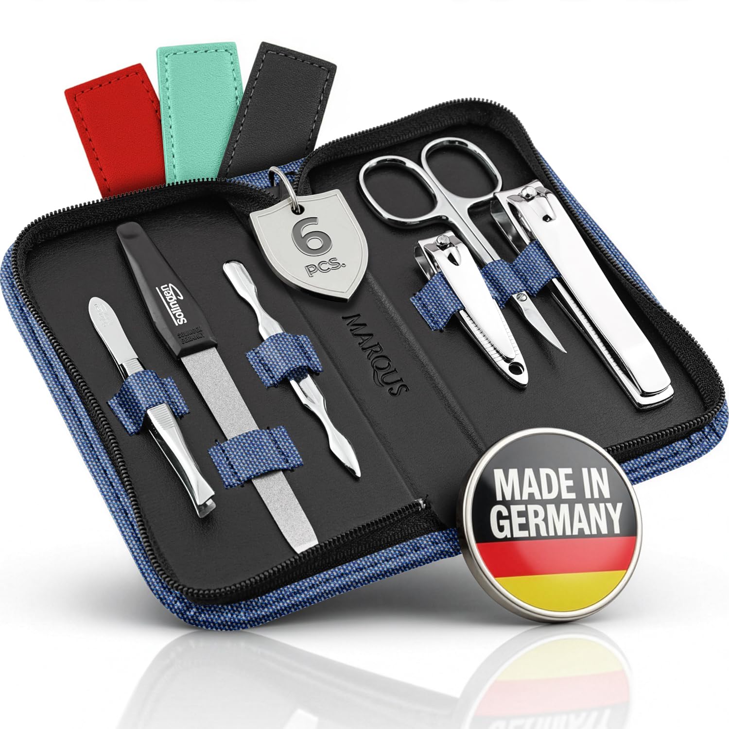 Solingen Manicure Set for Women and Men - 6-Piece Nail Grooming Kit - Pedicure Tools - Ideal for Travelling, as a present and home use — image 1