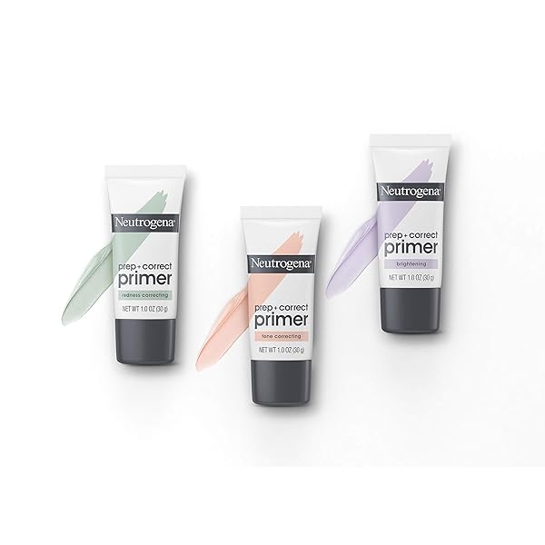 NEUTROGENA PREP + CORRECT PRIMER FOR BRIGHTENING SKIN, ILLUMINATING MAKEUP PRIMER WITH SEAWEED EXTRACT TO HELP BRIGHTEN SKIN & MINIMIZE PORES, 1.0 OZ