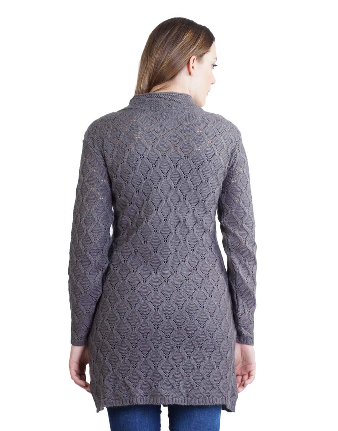 montrex women's grey woolen coat