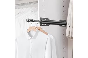 FIRJOY Valet Rod for Closet Pull Out (Black)