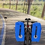 ROCKBROS 25L-32L Waterproof Bike Pannier Bag Rear Rack Bag Blue view 3