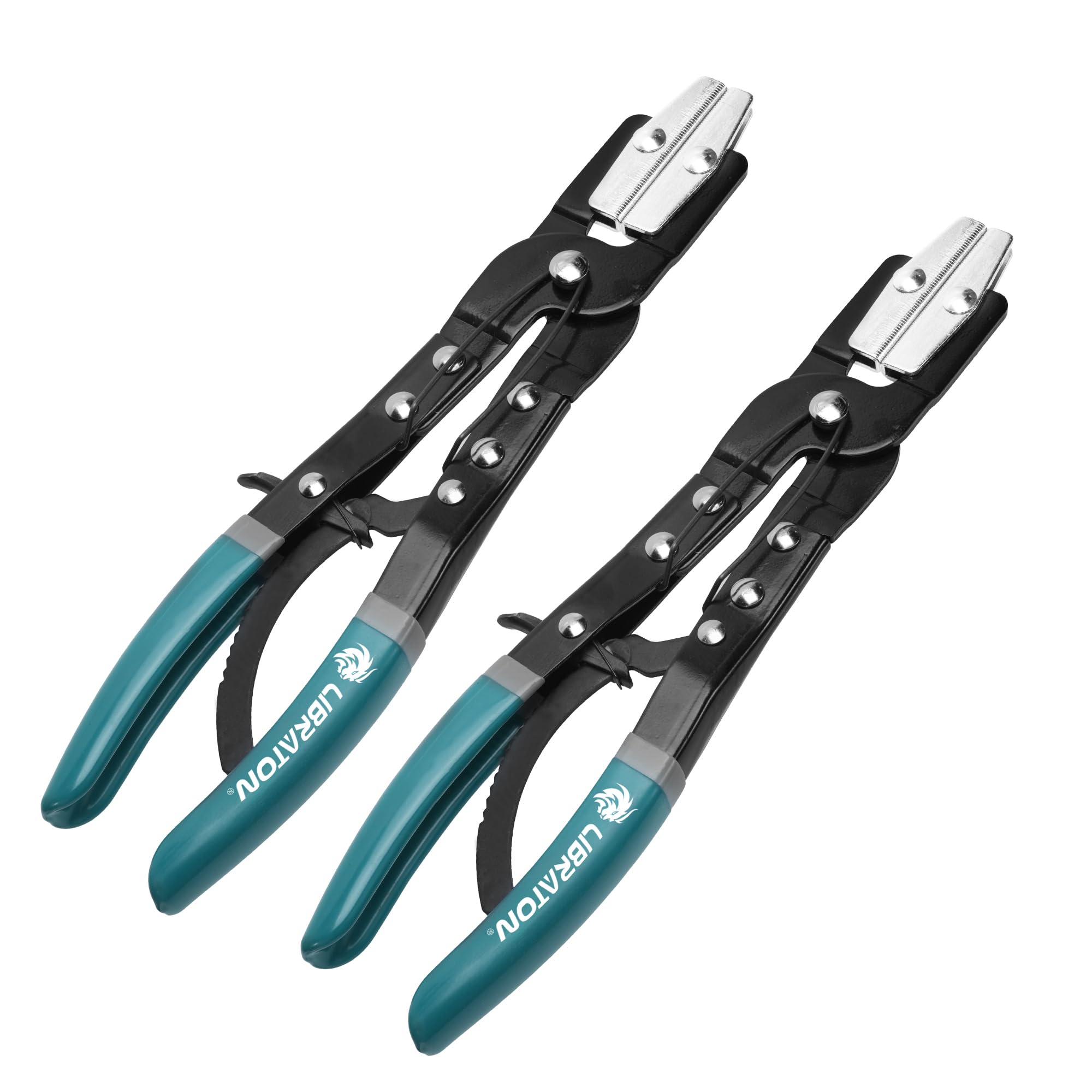 Photo 1 of LIBRATON Ratcheting Hose Pinch Pliers, 2PCS Hose Clamp Pliers Set, 12Inch Hose Pinch Off Pliers, Hose Pliers, Radiator Hose Clamp Pliers, Fuel Line Pliers, Pinch Off Pliers for Coolant, Automotive