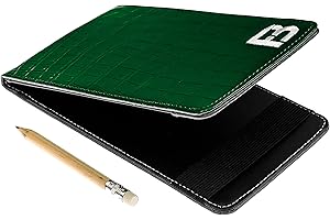 FB FUZZYBUNKERS Quality Leather Golf Scorecard Holder - Yardage Book Cover - Golf Yardage Book - Golf Scorecard Book -Free Pencil and Stat Tracker Sheet
