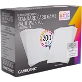 Gamegenic Matte Sleeves Standard Card Game-Size Value Pack 200 | 100 Micron Non-Glare Card Protectors, 200 Count Bulk Set, Anti-Reflection for TCG and Board Games