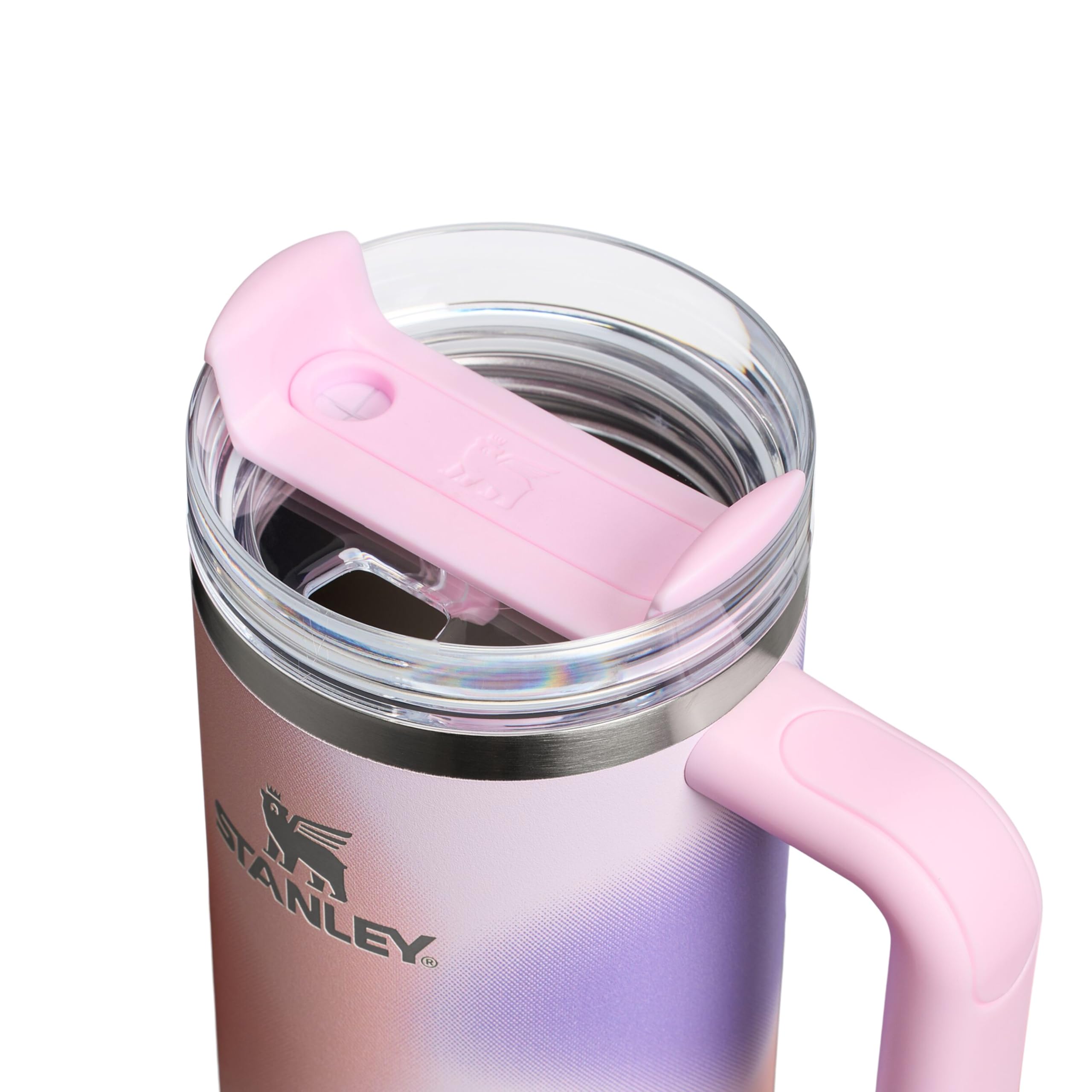 STANLEY 1913 Quencher H2.0 Flowstate Trinkflasche Mit Strohhalm 0.89L - Thermobecher Kühlt 9 Stunden - 40 Stunden Eisgekühlt - Thermosflasche BPA Frei - Edelstahl Trinkbecher - Rose Petal Motion 8