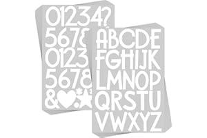 STICEARD 600Pcs Letter Stickers 20Sheets Alphabet Stickers Vinyl Mailbox Numbers Self Adhesive Waterproof Large Sticker Letters for Water Bottle Poster Board School Craft Classroom Address Decor(White,2Inch)