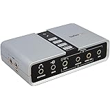 StarTech.com 7.1 USB Audio Adapter External Sound Card with SPDIF Digital Audio Sound Cards ICUSBAUDIO7D
