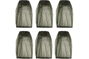 6Pack Mosquito Repellent Mosquito Head Net Mesh Protective Face Cover Face Mesh for Mosquito Netting Outdoor Lovers Protect f