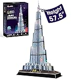 CubicFun 3D Puzzles LED Dubai Burj Khalifa 57.5" H