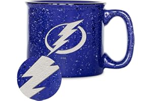 Rico Industries NHL Hockey Speckle 12oz Laser Engraved Campfire Mug