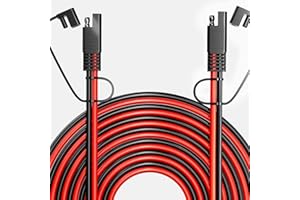 SAE Extension Cable 12AWG, BERLAT SAE to SAE Extension Cord DC Power Automotive Extension Cable for Solar Panel, Battery, Motorcycle, Cars, RV (10Ft)