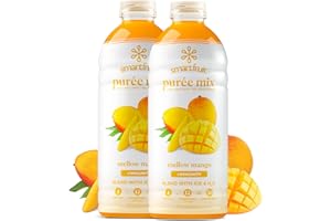 Smartfruit Mellow Mango + Immunity – 100% Real Fruit Purée w/Mango, Banana, Apple, Pineapple – Great for Smoothies, Juice, Yogurt, Cocktails, Tea – High in Vitamin C, Selenium, Zinc – 2-Pk, 48oz Each