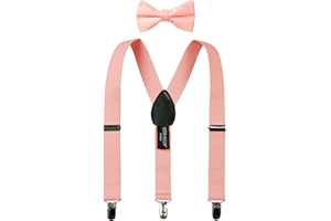 Spring Notion Boys' Suspenders and Solid Color Bowtie Set